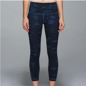 Lululemon Wunder Under Cropped Camo Leggings